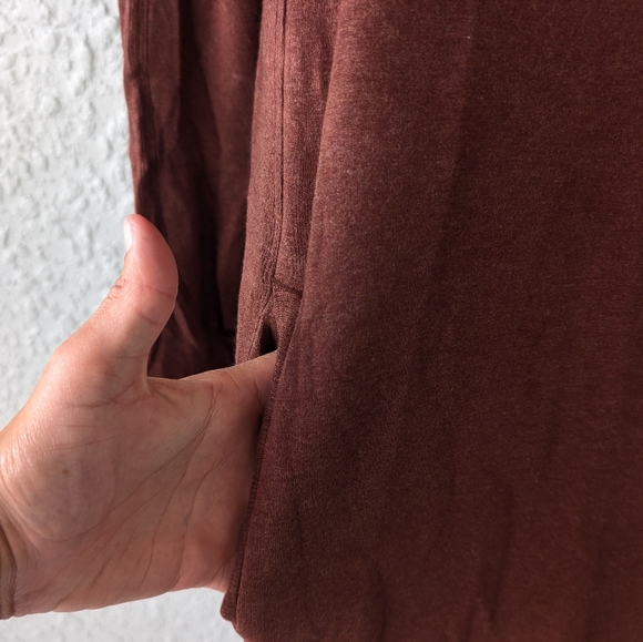 Athleta Plus brown Coaster Luxe Sweatshirt Dress size m - Picture 5 of 11